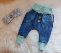 Jeans Baggy Pants Mädchen Gr. 62 + Stirnband Handmade neu Baby Sachsen - Pirna Vorschau