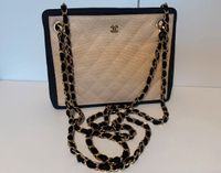 CHANEL Tasche | Vintage | beige/schwarz Düsseldorf - Pempelfort Vorschau