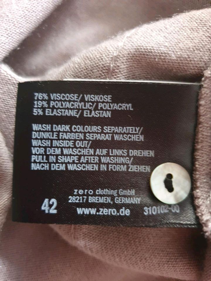 Basic-Pullover, Zero, Gr.42, taupe, NEU in Reichertshausen