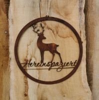 Edelrost Hirsch*Hereinspaziert*35cm Ring Bayern - Bruckberg bei Landshut Vorschau