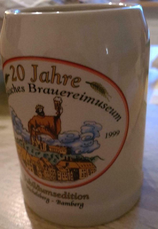 Bamberg 20 Jahre Brauereimuseum Bierkrug Krug 0,5 Michaelsberg in Rattelsdorf