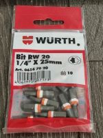 10 mal WÜRTH Bit RW 20 ¼ X 25mm Hessen - Hungen Vorschau