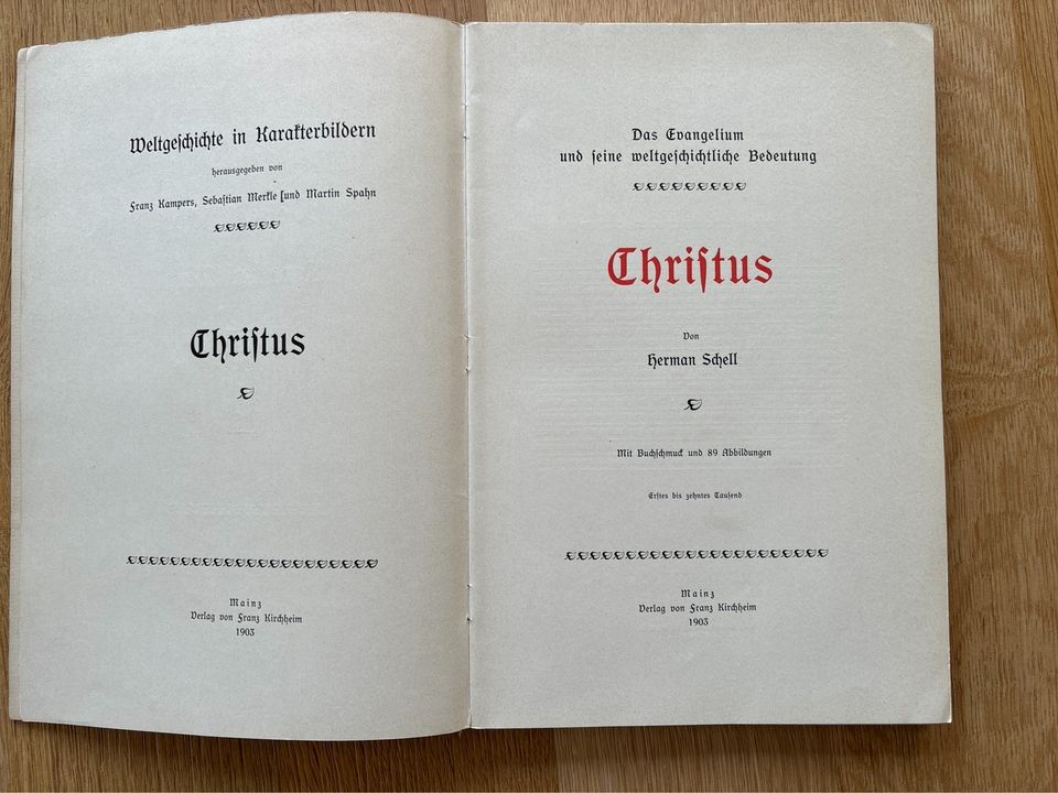 Weltgeschichte in Karakterbildern Christus Hermann Schell in Haßloch