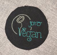 Pro Vegan Aufnäher Stickerei Blume Patch Bügelbild Dresden - Gorbitz-Ost Vorschau