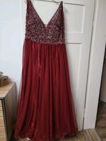 Rotes ärmelloses Steinabendkleid mit V-Ausschnitt Niedersachsen - Soltau Vorschau