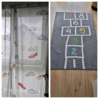 Ikea Teppich und Gardiene Kinderzimmer Hüpfekästchen grau weiß Nordrhein-Westfalen - Leverkusen Vorschau