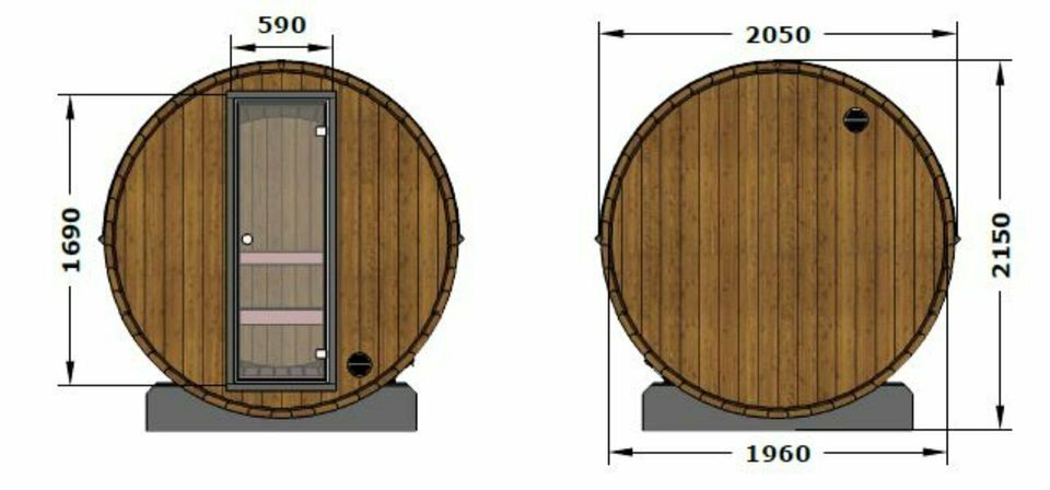 Terrassensauna + Ofen 400 V 6 Kw Sauna Saunaofen Holzsauna in Hahn am See