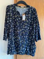 Blusenshirt, Tunika, Neu, Gr. L, Fa. Cecil, Dunkelblau mit Blumen Niedersachsen - Oyten Vorschau