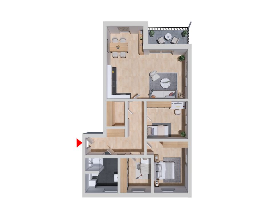 Neubau - moderne 4-Zimmer Wohnung zum Erstbezug mit Balkon in Wolmirstedt