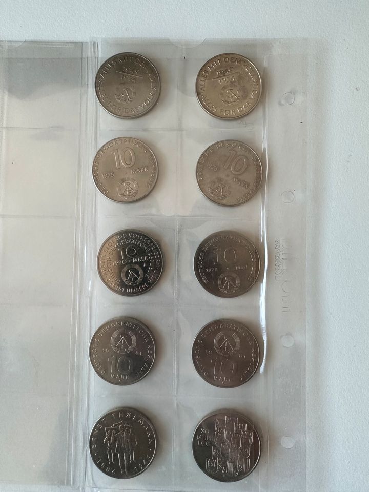 10 Mark Münze Münzen DDR Konvolut kein DM in Horneburg