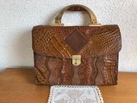 Vintage Echt Leder Handtasche Krokodil Leder Muster Made in Italy Hessen - Stadtallendorf Vorschau