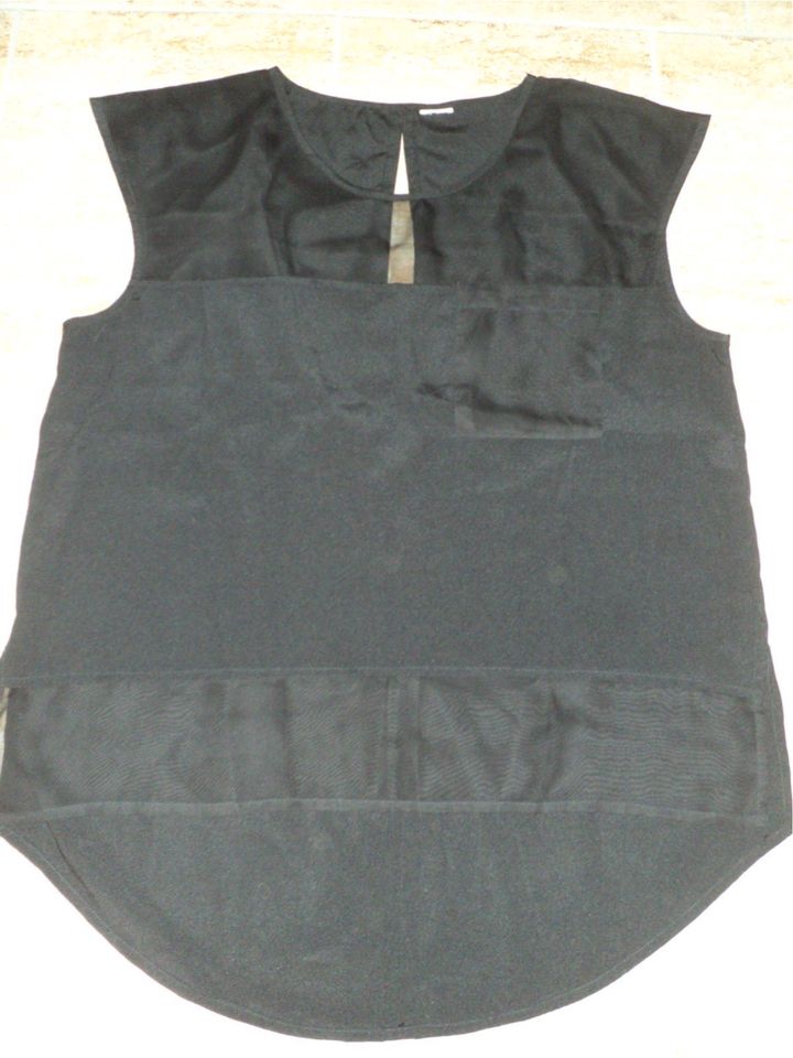 Tunika Bluse schwarz Gr.L Chiffon in Pirna