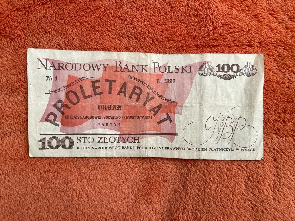 ⛑️tolle Zlotych 100 Geldschein 1986 r Proletariat in Hoyerswerda