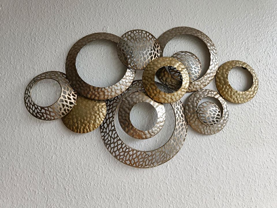 formano Wanddekoobjekt Circles, Gold L:46cm B:74cm Metall in Herzogenrath