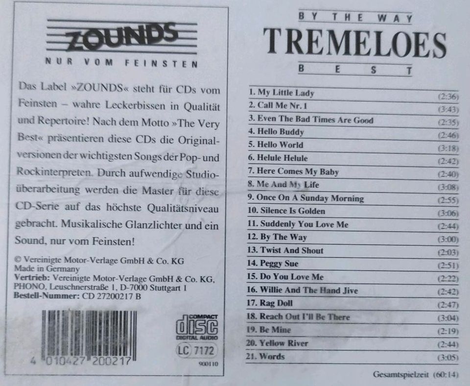 Best Off    Tremeloes. CD in Altenstadt