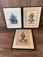 3 historische Bilder Lithografie Hamburg Vierlanden Keider Tracht Lübeck - Travemünde Vorschau