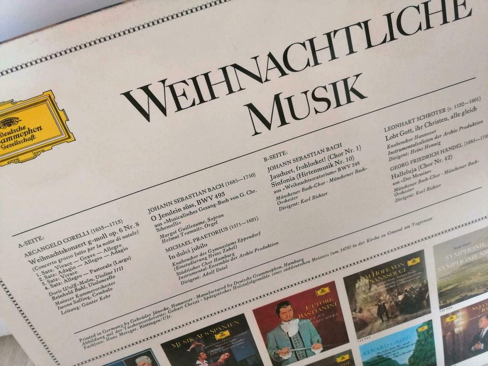 Weihnachtliche Musik Corelli Bach Händel Schallplatte lp in Köln