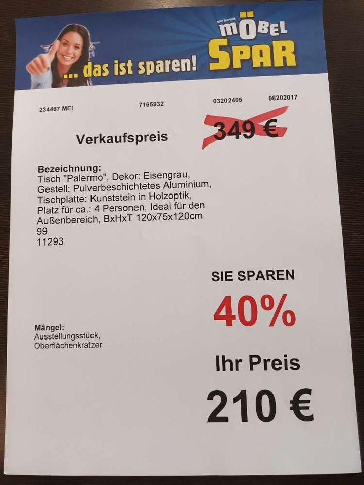 Tisch "Palermo" Dekor : Eisengrau, statt 349€ in Meißen