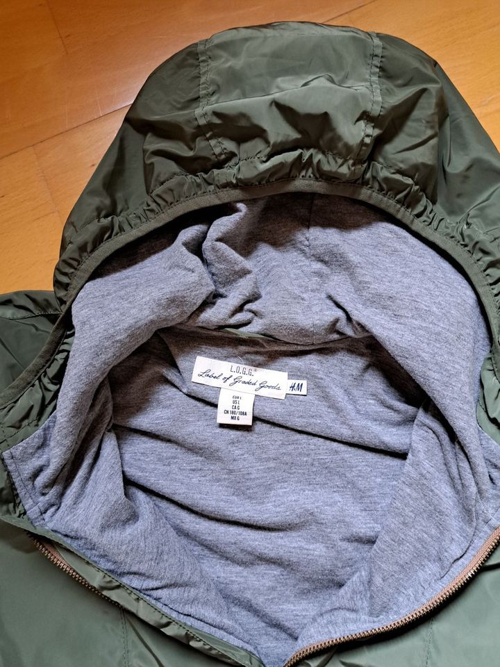 L.o.o.g. H&M Jacke Blouson Gr. L mit Kapuze tolle khaki grün in Beverungen