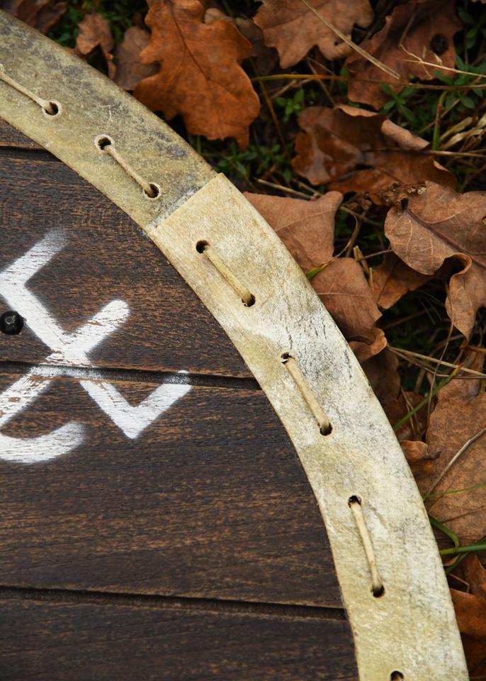 Wikingerschild 'Vegvísir' mit Rohaut-Umrandung, 60 cm Mittelalter in Schönebeck (Elbe)