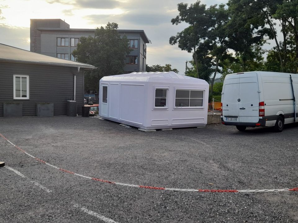 Verkaufspavillion | Wachhaus | Verkaufsmobil | Mobile Verkaufsstände | Pförtnerhaus | Kioskkabine | Kassenhaus | Mobiler Kiosk | Mobiler Marktstand | Verkaufsstand | Mobile Toilette | Barrierefrei in Hattingen