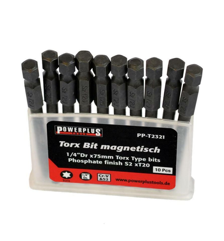 Magnetisches Torx Bit T 20 Set -10 Stk. - aus gehärtetem Stahl in Großenkneten
