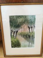 Bild Aquarell Aquarellbild Original Bäume Vintage 40er antik Baden-Württemberg - Lörrach Vorschau