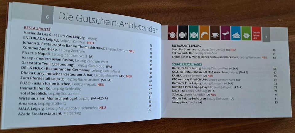 Gutscheinbuch 2024,  Schlemmerblock in Gera