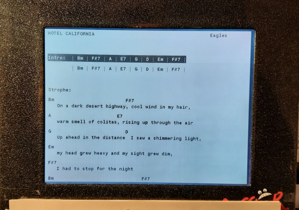 Midi-Text-Bildschirm-PC (Sufflör) in Saffig
