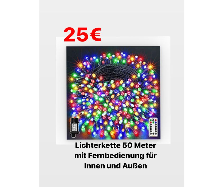 Ollny RGB Lichterkette Balkon Innen und Außen 50 Meter 500 LED bunt mit Fernbedienung Timer, 8 Modi Wasserdicht Lichterkette mit Memory Funktionen Weihnachten Beleuchtung Lampe Leuchte Licht Party NEU in Bielefeld