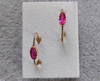585 Gold Ohrringe mit rosa pink Stein Baden-Württemberg - Rosenberg Vorschau