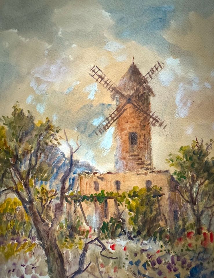 Mallorca "Windmühle" Ölgemälde von Karl Rainer in Bielefeld
