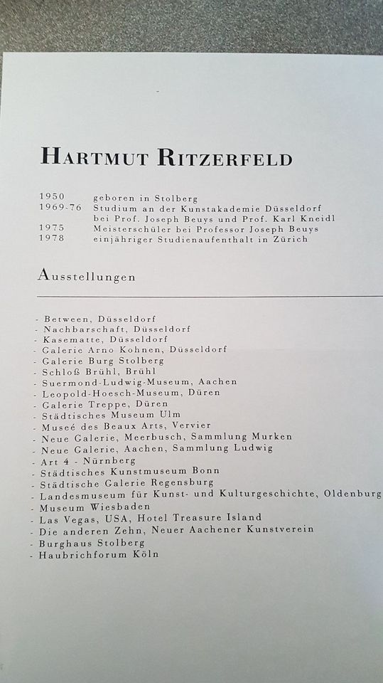 Originalgemälde von H. Ritzerfeld, 1950 - 2024 in Stolberg (Rhld)