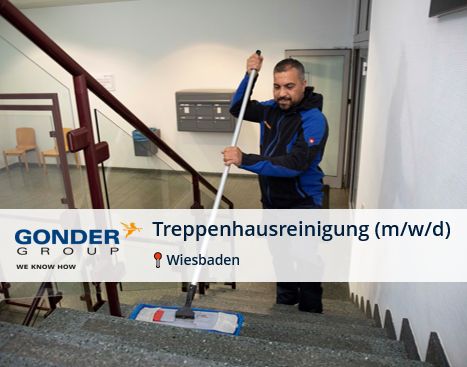 GONDER | Reinigungskraft (m/w/d) Treppenhausreinigung - Wiesbaden in Wiesbaden