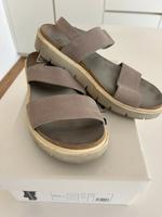 Shoot Plateau Sandalen Used Look echt Leder 41 grau Bayern - Wassertrüdingen Vorschau
