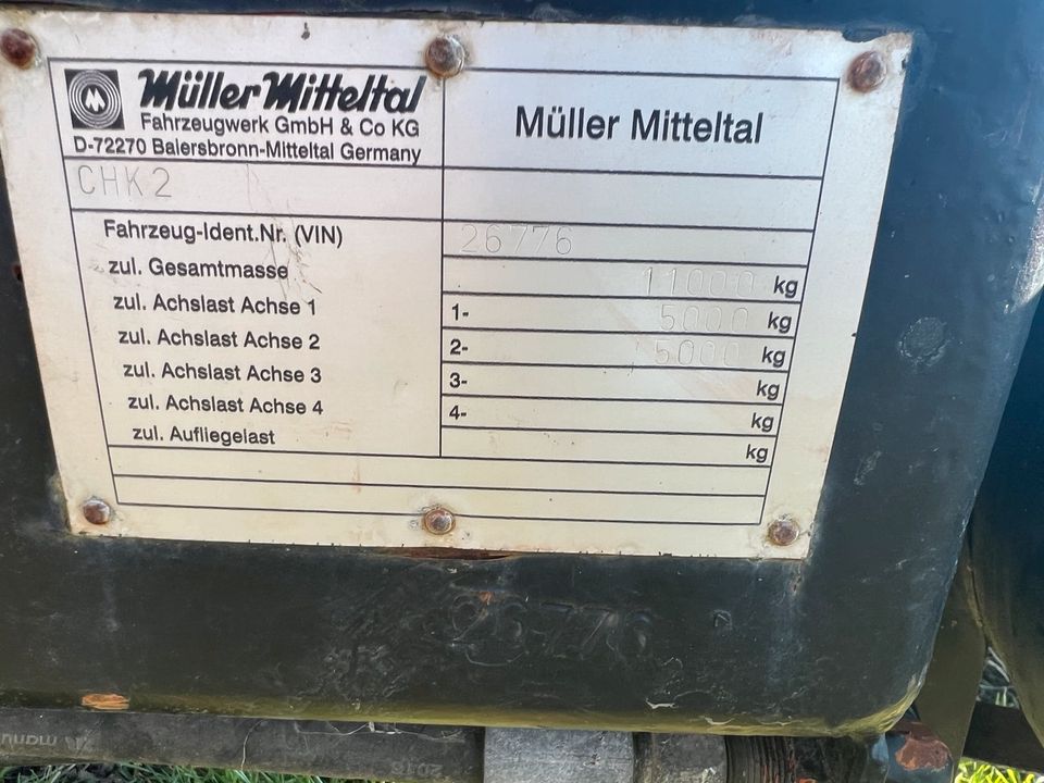 Abrollcontainer Anhänger Müller Mittertal in Starnberg