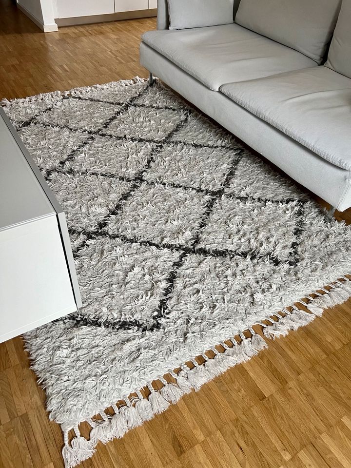 Benuta Teppich Ebba 160 x 230 beige Hochflor in Hamburg