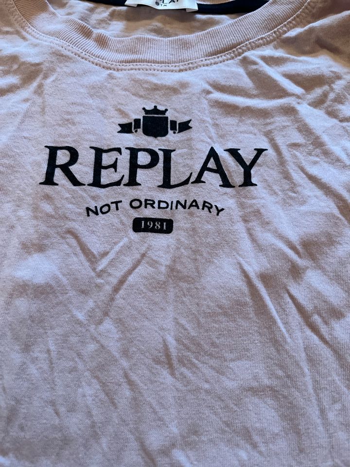 Replay T Shirt rosa Rose Gr L mit Schulterpolstern in Osterode am Harz