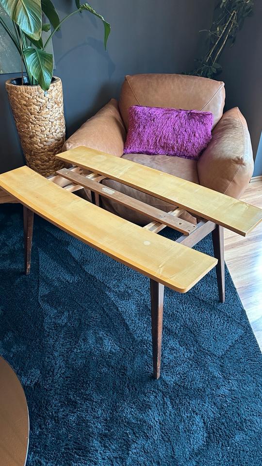 Tisch Vintage Retro Couchtisch ausziehbar 50 60 Cocktail essen in Blaustein