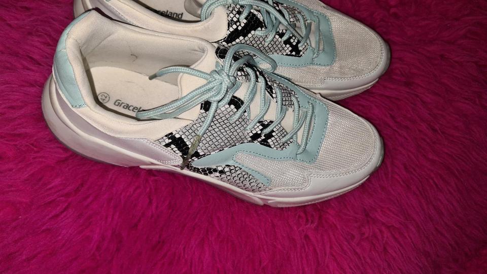 Sneaker Graceland Schlangen Optik Damen 42 Togoshi Gr. 41 Gold in Krefeld