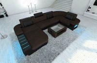 Wohnlandschaft Bellagio U Form Stoffsofa Couch mit Ottomane LED Berlin - Treptow Vorschau