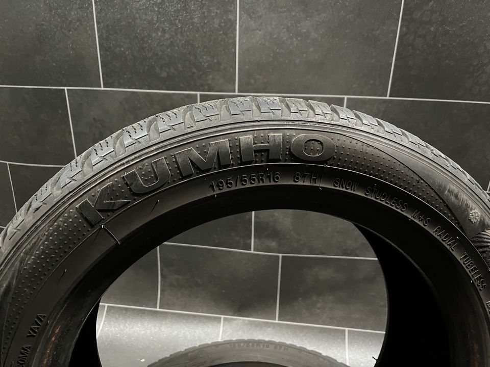 2x 195/55 R16 87H Winterreifen Kumho i‘zen KW23 4-5mm #3 in Mücke