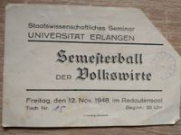 Karte Semesterball der Volkswirte -- Uni Erlangen -- 12.11.1948 Bayern - Weißenburg in Bayern Vorschau