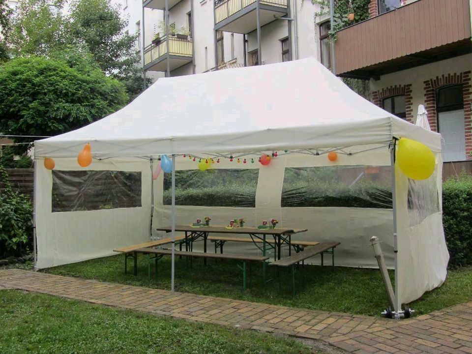 6x3m Partyzelt / Faltpavillon / Pavillon mieten mit Heizung in Leipzig