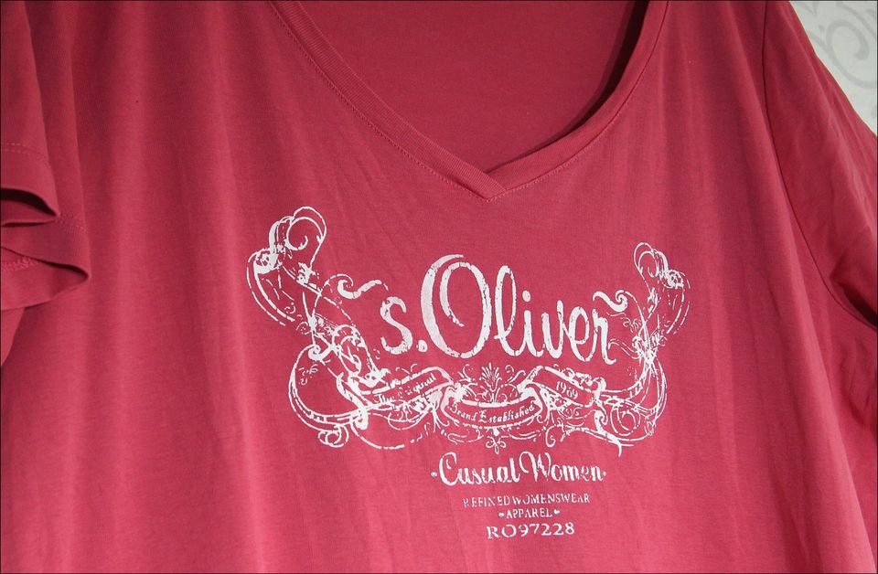 ►S.Oliver – sportliches Shirt Gr. 52-54◄ Vintage-Style -Baumwolle in Monheim am Rhein