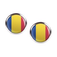 Mylery Ohrstecker Paar mit Motiv Rumänien Romania Roma Flagge sil Hessen - Trendelburg Vorschau