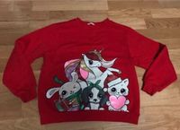 Sweatshirt Gr 134-140 Weihnachten Mädchen Tiere rot Nordrhein-Westfalen - Marl Vorschau