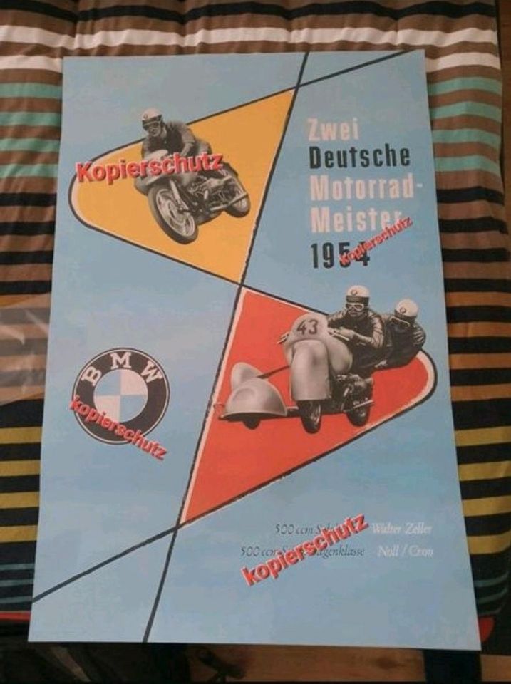 BMW Motorrad Poster / BMW Oldtimer Poster / BMW r50, r60, r69 in Hannover