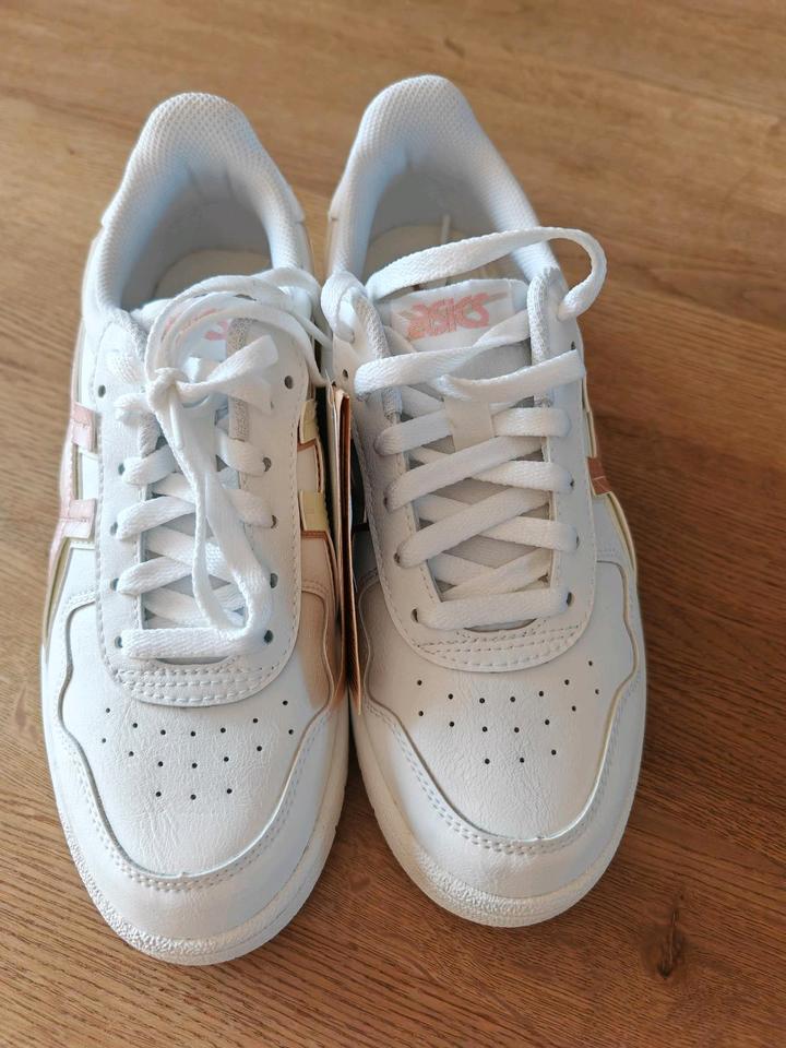 neu Asics Japans Damen weiß rosa gold Sneaker Größe 39 in Zirndorf