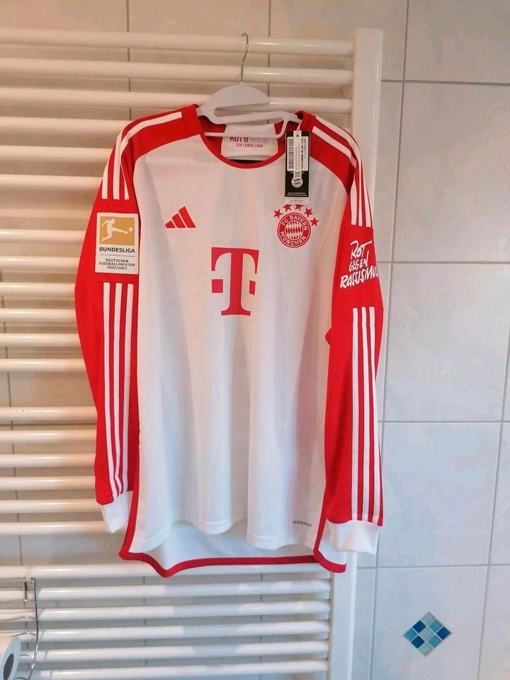 Langarm Kaiser Franz Beckenbauer Trikot FC Bayern München in Neuhof an der Zenn